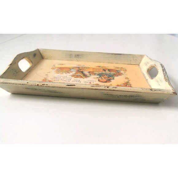 Rare Vintage Picture Wood Serving Tray - Picture 5 of 8